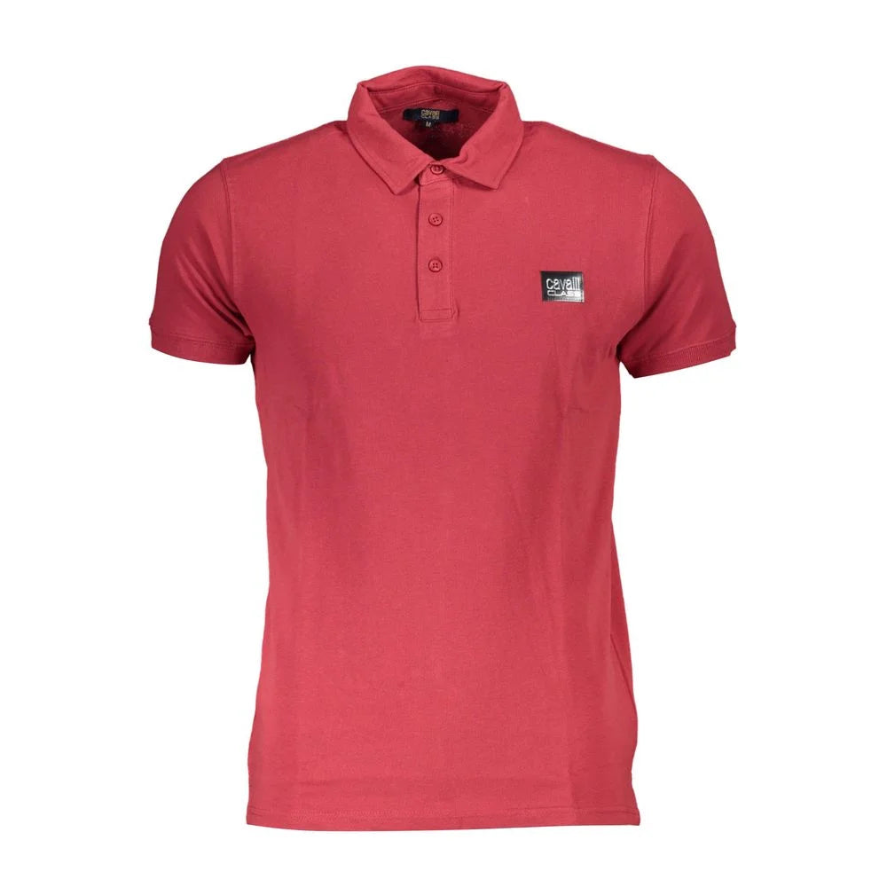 Cavalli Class Red Cotton Polo Shirt - M - Polos