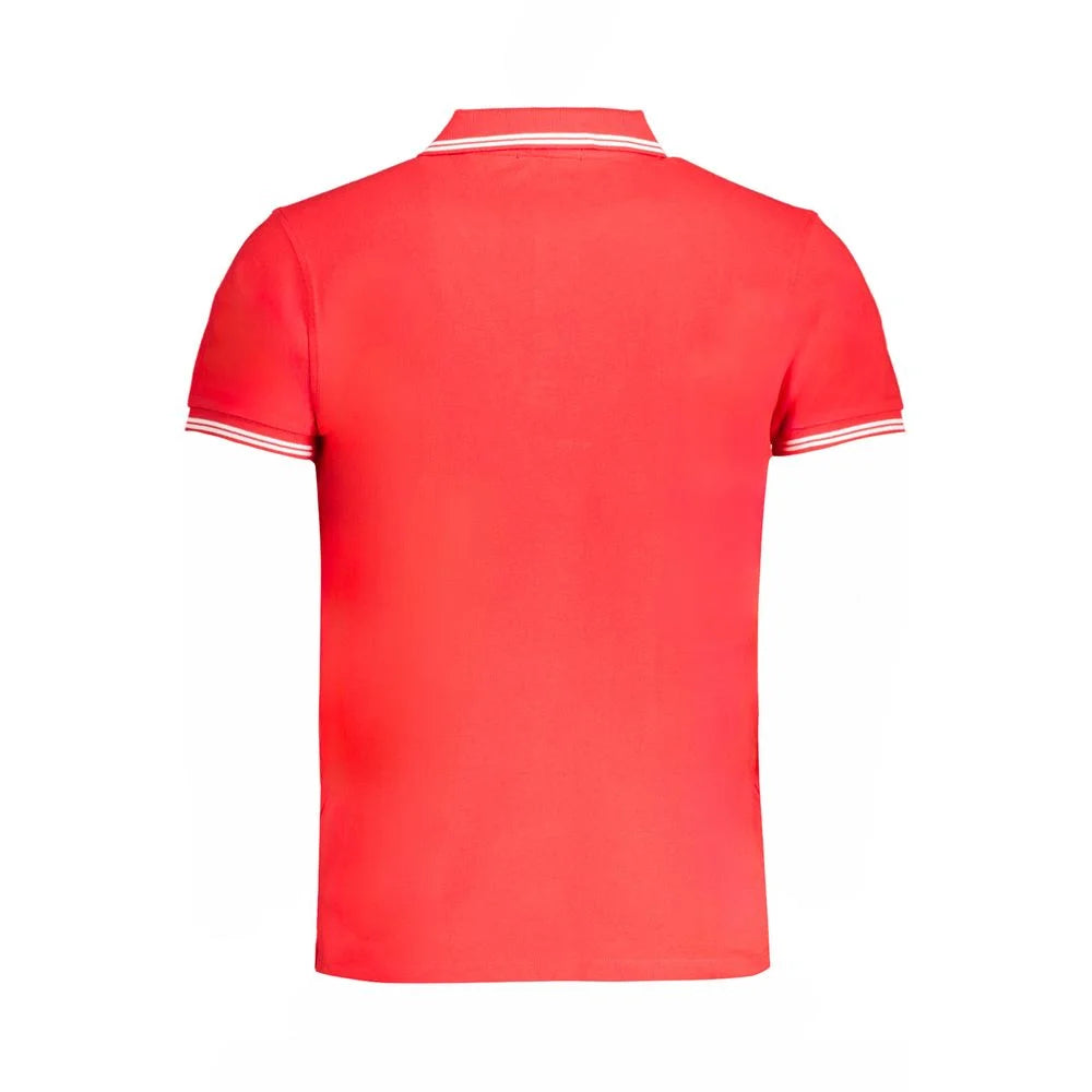 Cavalli Class Red Cotton Polo Shirt - Polos