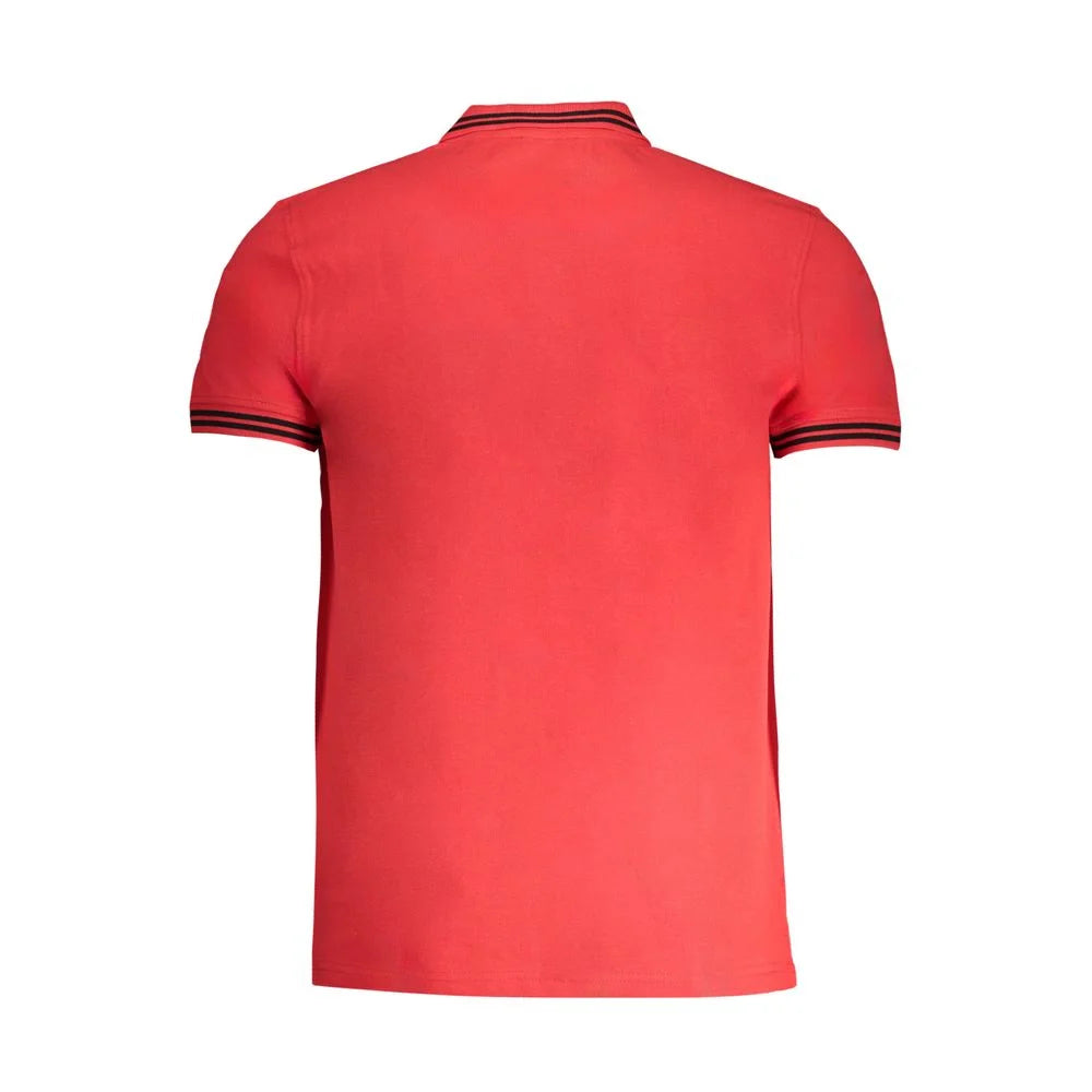 Cavalli Class Red Cotton Polo Shirt - Polos