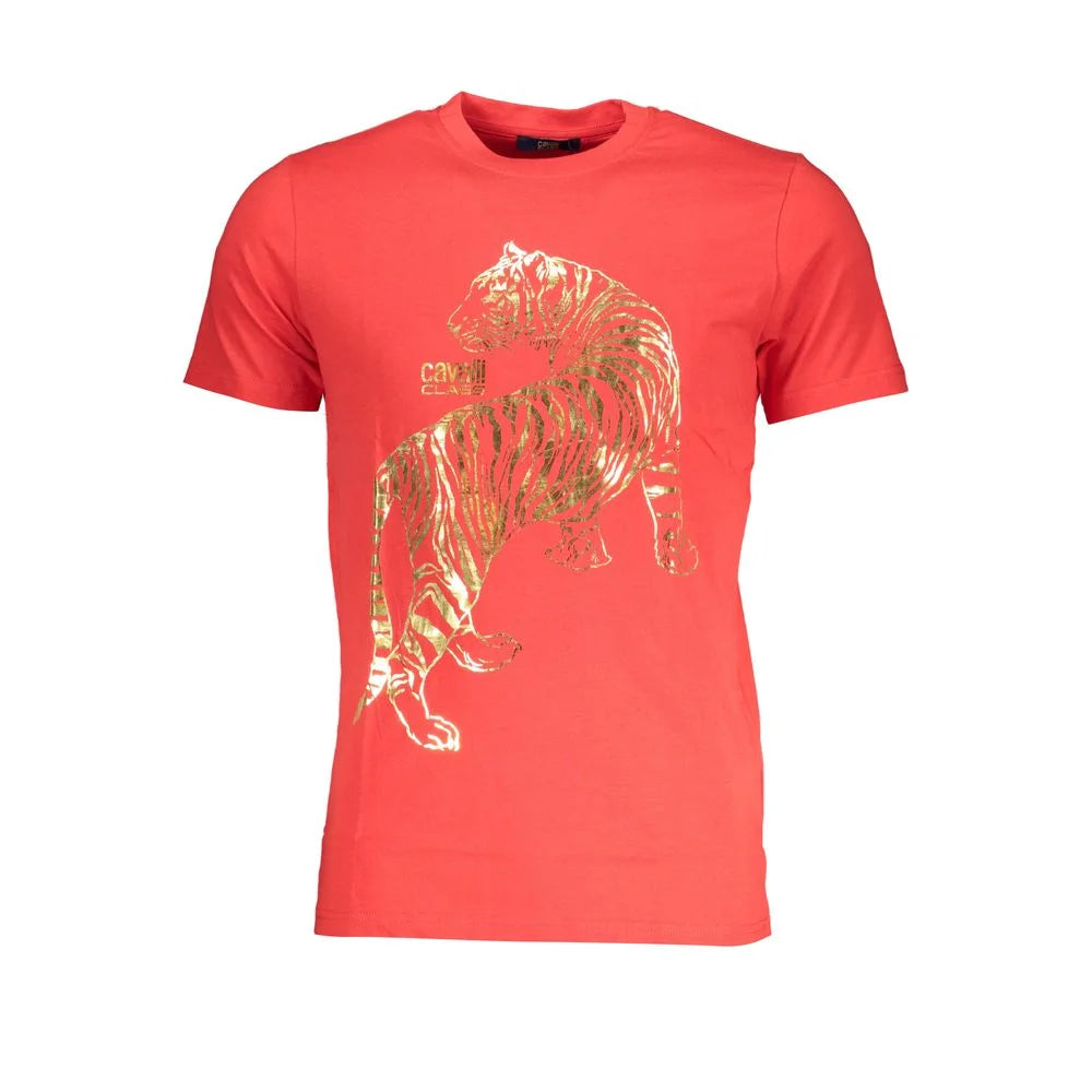Cavalli Class Red Cotton T-Shirt - T-Shirts