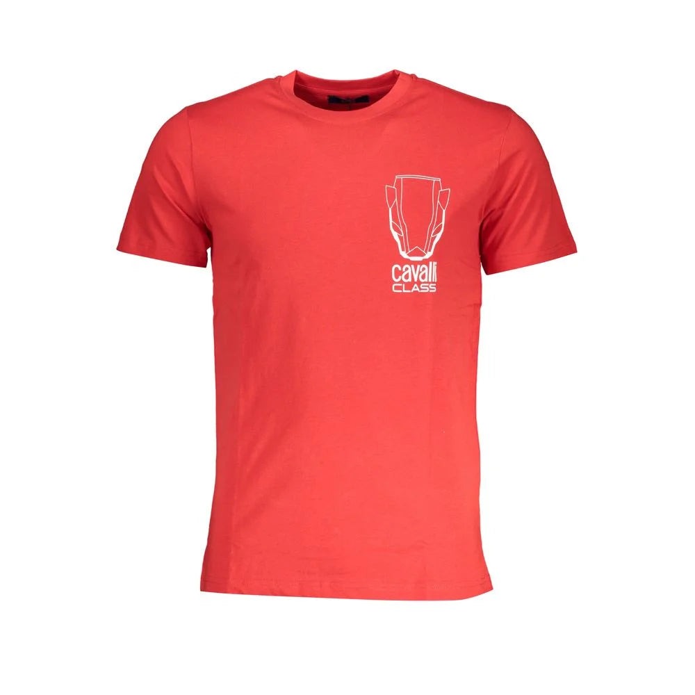 Cavalli Class Red Cotton T-Shirt - T-Shirts