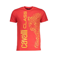 Cavalli Class Red Cotton T-Shirt - T-Shirts