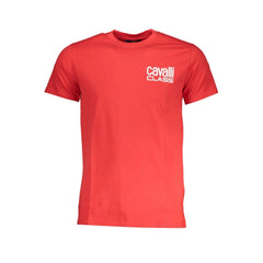 Cavalli Class Red Cotton T-Shirt - T-Shirts