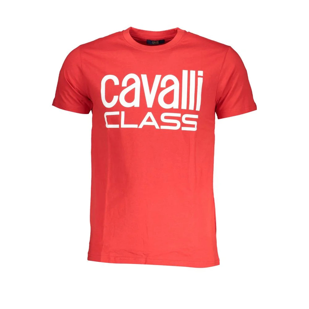 Cavalli Class Red Cotton T-Shirt - T-Shirts