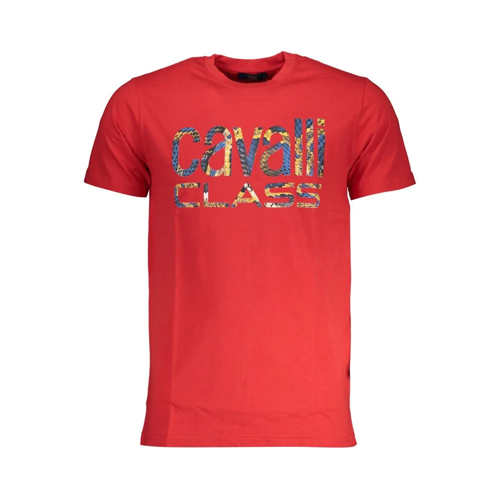 Cavalli Class Red Cotton T-Shirt - T-Shirts