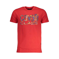Cavalli Class Red Cotton T-Shirt - T-Shirts