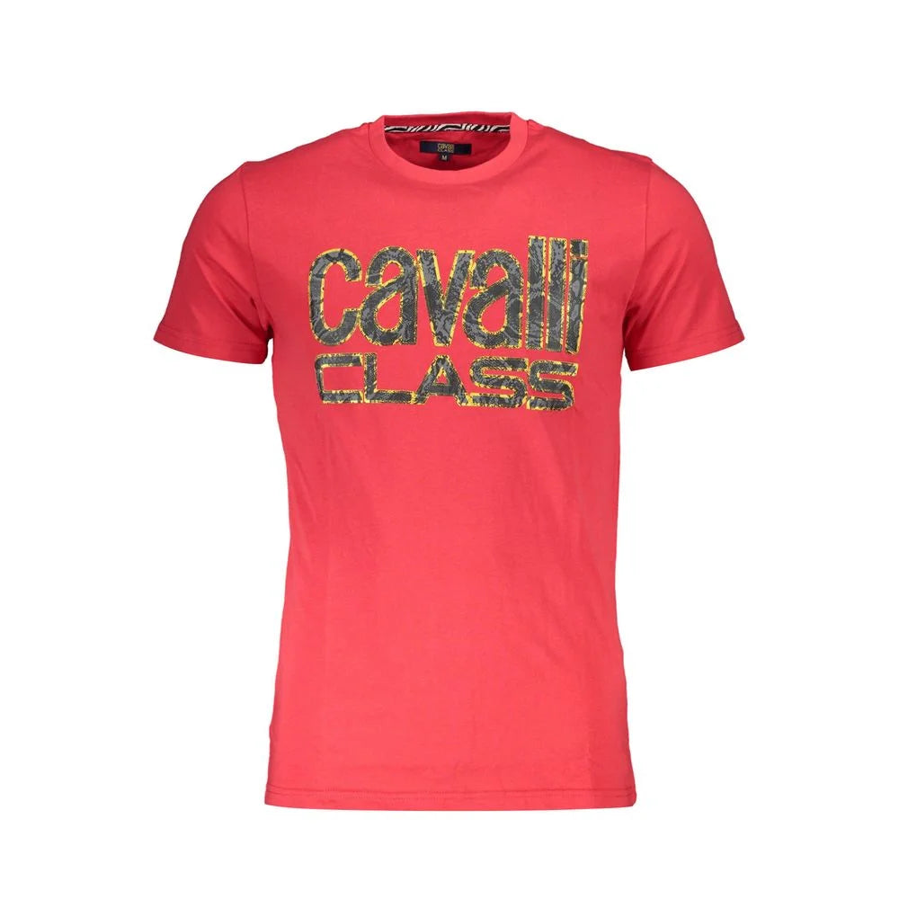 Cavalli Class Red Cotton T-Shirt - XL - T-Shirts