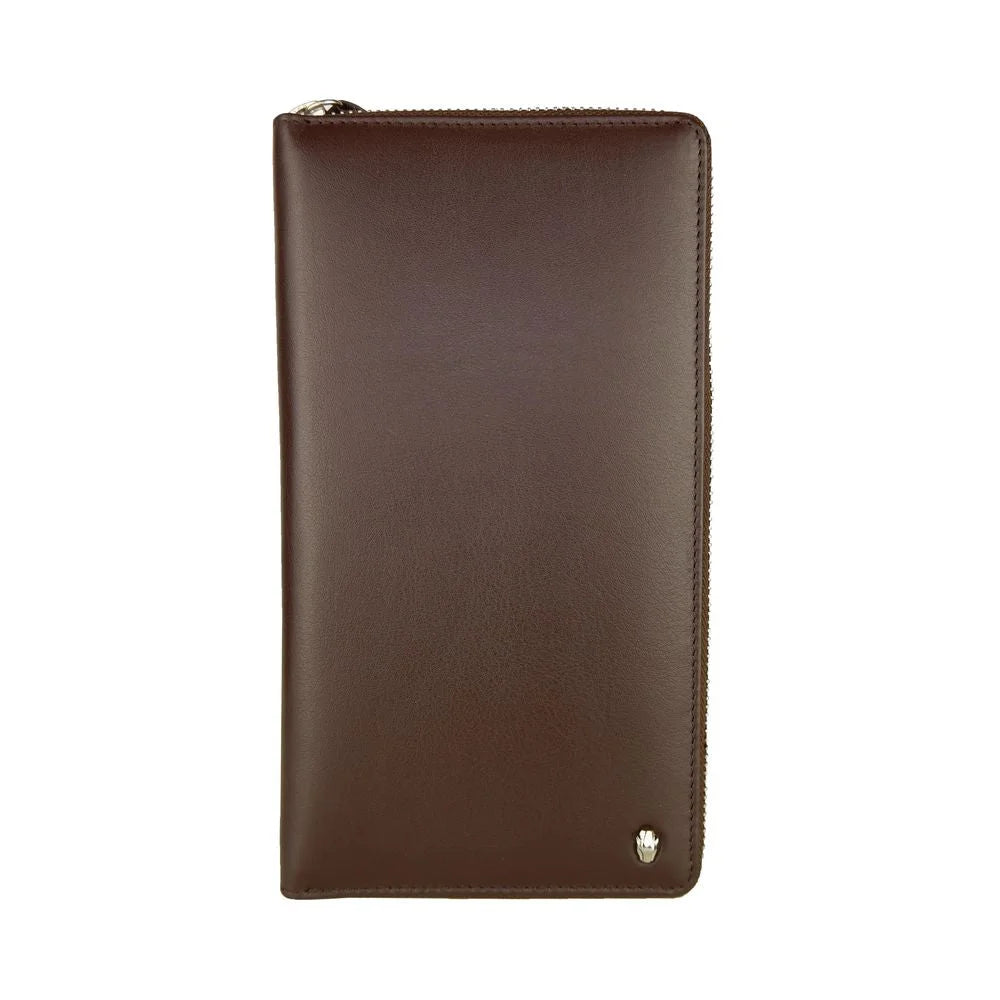 Cavalli Class Sophisticated Brown Leather Wallet - Wallets