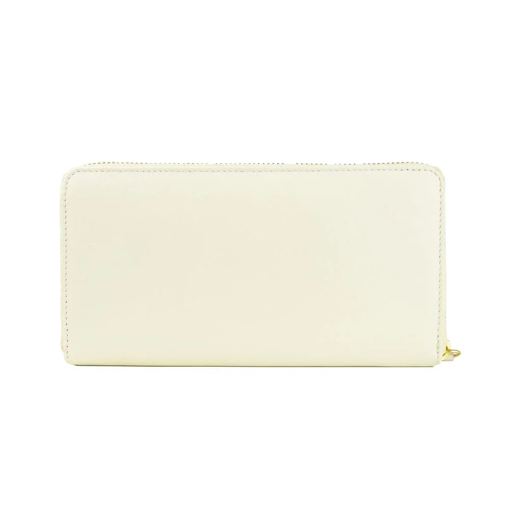 Cavalli Class White Calfskin Women Wallet - Wallets