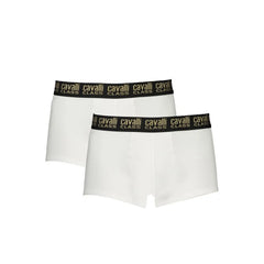 Cavalli Class White Cotton Men Boxer Pair - Boxer Briefs