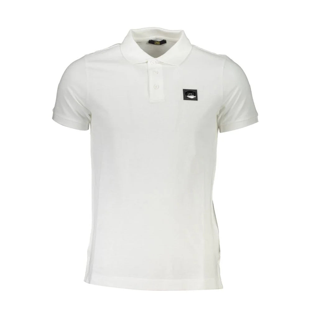 Cavalli Class White Cotton Men Polo Shirt - Polos