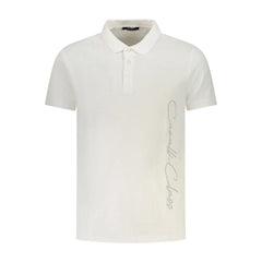 Cavalli Class White Cotton Men Polo Shirt - Polos