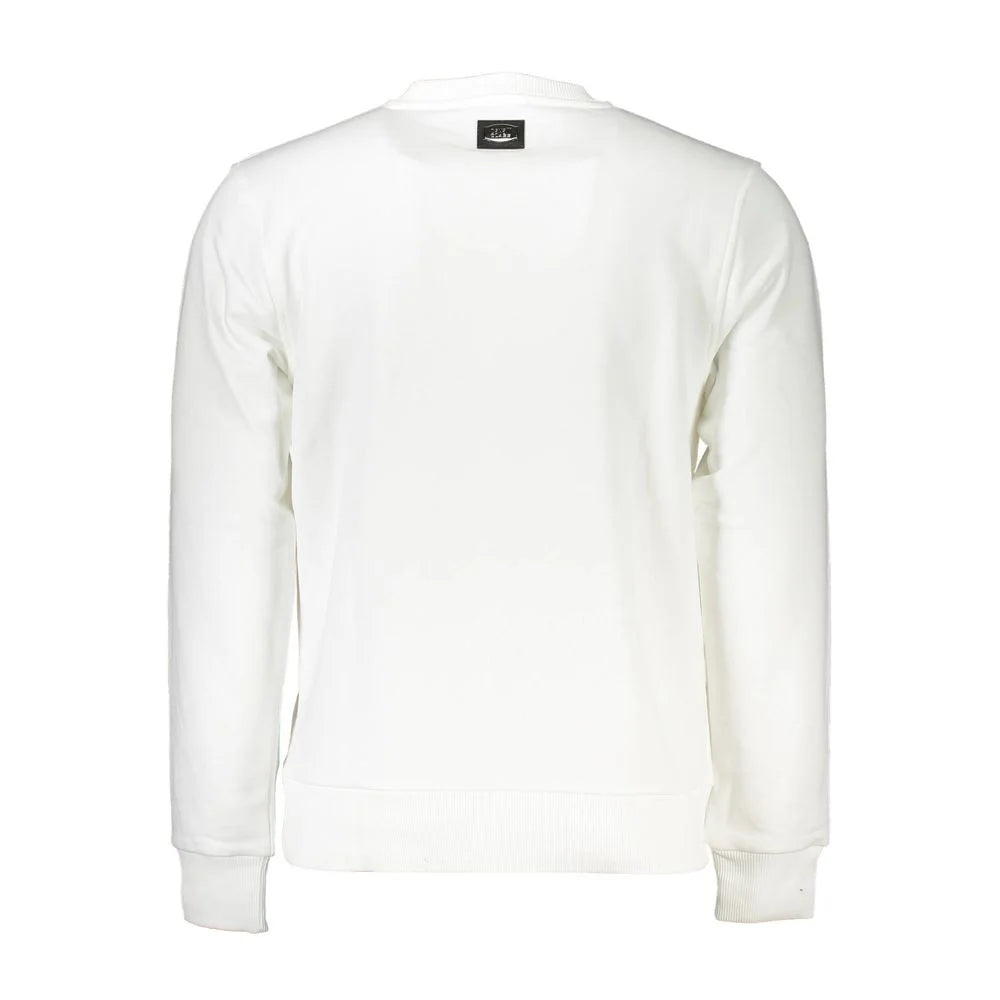 Cavalli Class White Cotton Men Sweater - M - Sweatshirts
