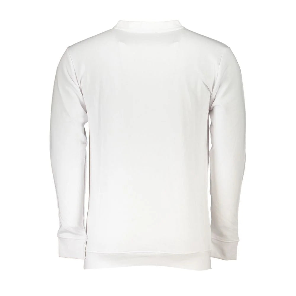 Cavalli Class White Cotton Men Sweater - Sweatshirts