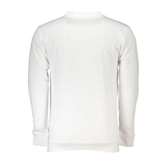Cavalli Class White Cotton Men Sweater - Sweatshirts