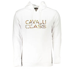 Cavalli Class White Cotton Men Sweater - Sweatshirts