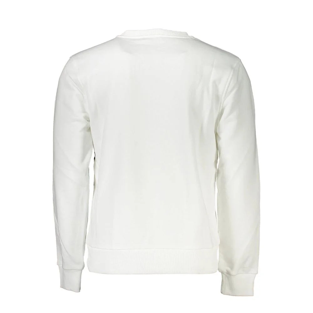 Cavalli Class White Cotton Men Sweater - Sweatshirts