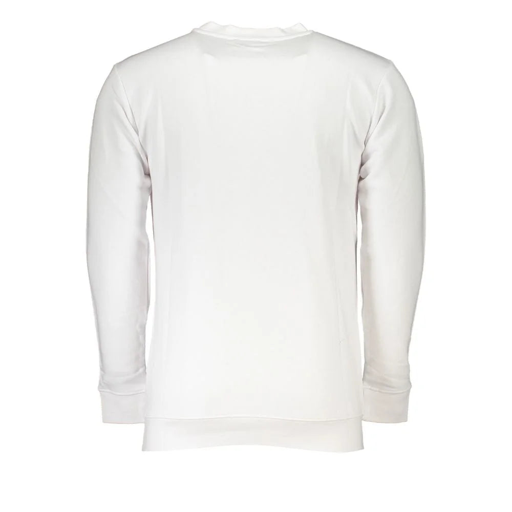 Cavalli Class White Cotton Men Sweater - Sweatshirts