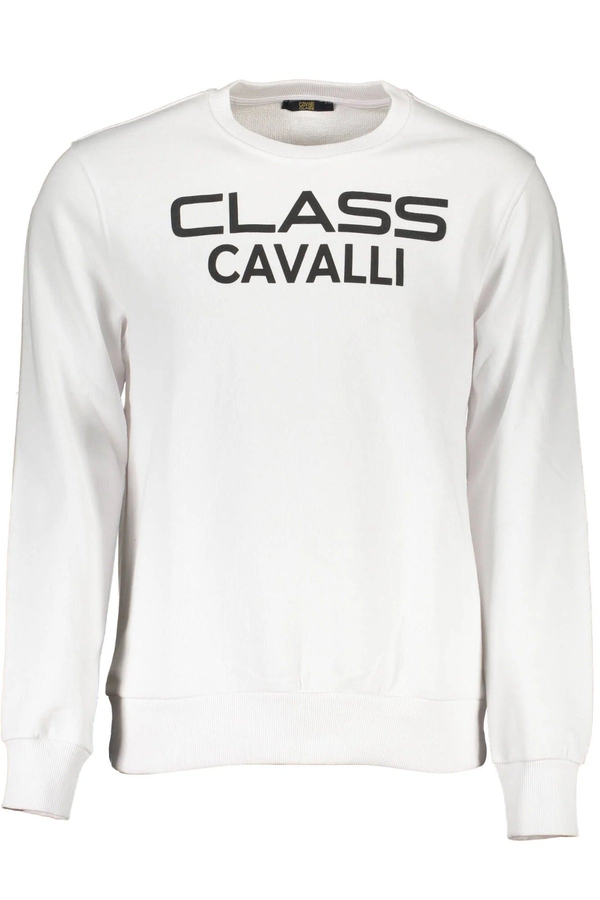 Cavalli Class White Cotton Men Sweater - XXL