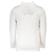 Cavalli Class White Cotton Men Sweatshirt with Hood - Hoodies