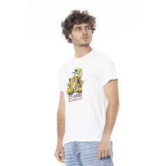 Cavalli Class White Cotton Men T-Shirt - L - T-Shirts