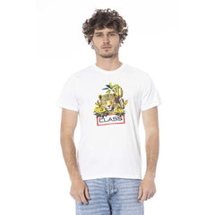 Cavalli Class White Cotton Men T-Shirt - L - T-Shirts