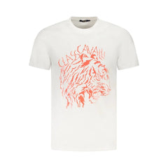 Cavalli Class White Cotton Men T-Shirt - T-Shirts
