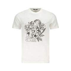 Cavalli Class White Cotton Men T-Shirt - T-Shirts