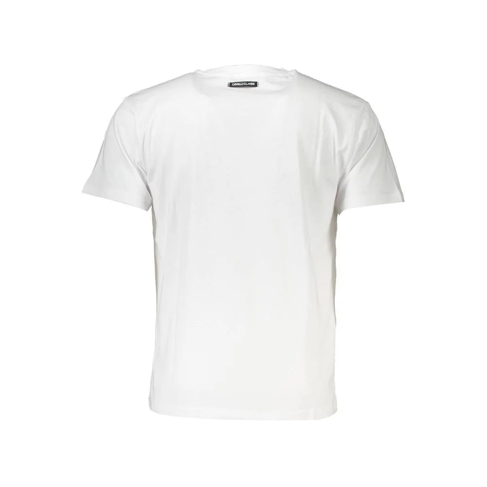 Cavalli Class White Cotton Men T-Shirt - XL - T-Shirts