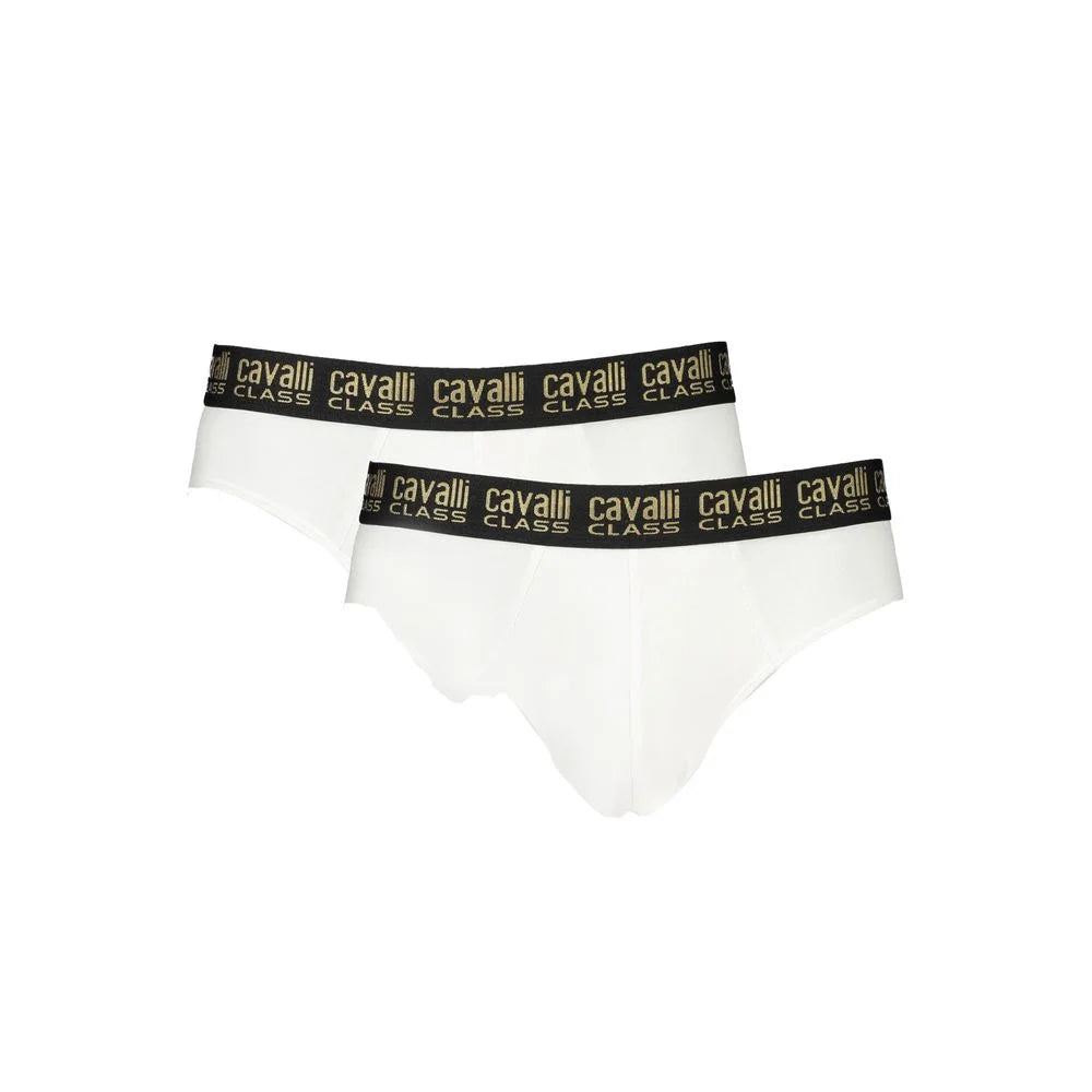 Cavalli Class White Cotton Men Underwear - Briefs