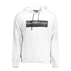 Cavalli Class White Cotton Men’s Sweater - XXL - Hoodies