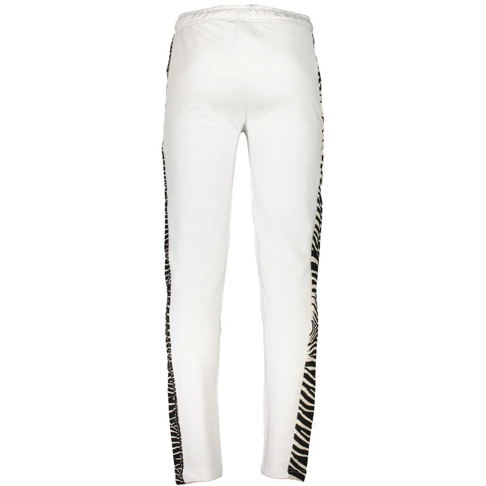 Cavalli Class White Cotton Pant - Joggers