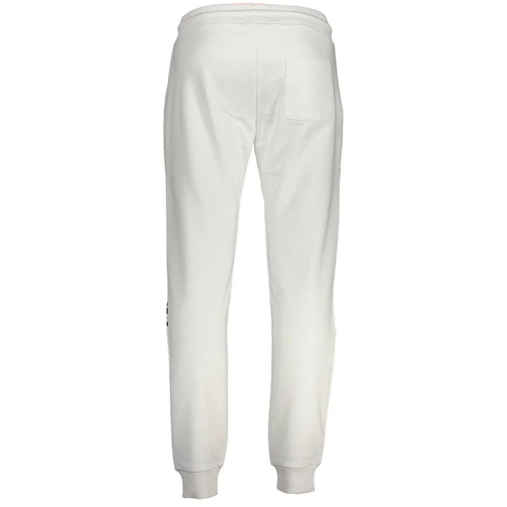 Cavalli Class White Cotton Pant - Joggers