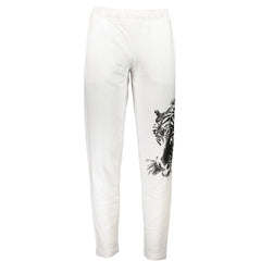 Cavalli Class White Cotton Pant - Joggers