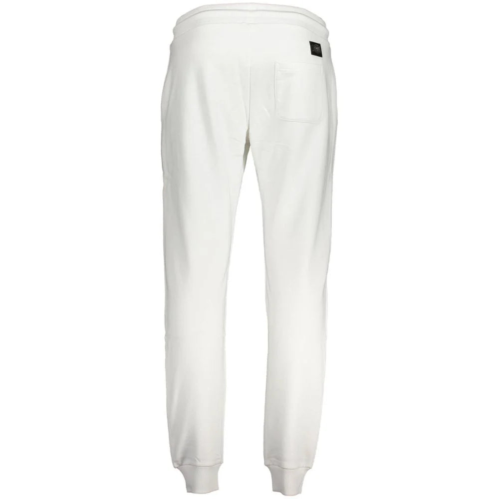 Cavalli Class White Cotton Pant - Joggers