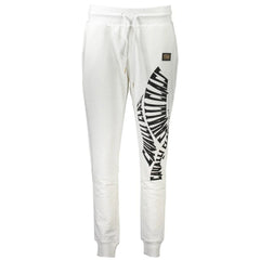 Cavalli Class White Cotton Pant - S - Joggers