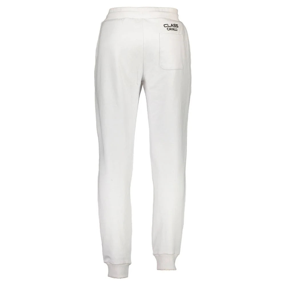 Cavalli Class White Cotton Pant - XL