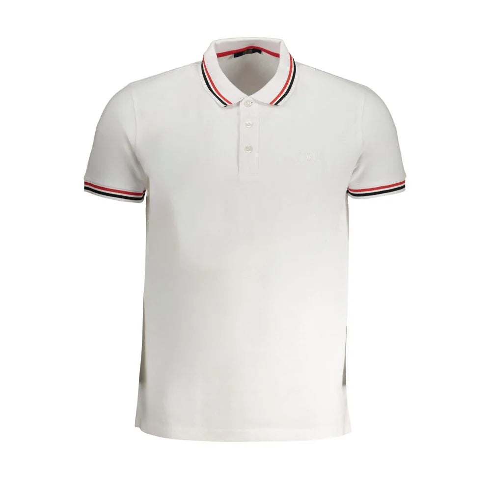 Cavalli Class White Cotton Polo Shirt - Polos
