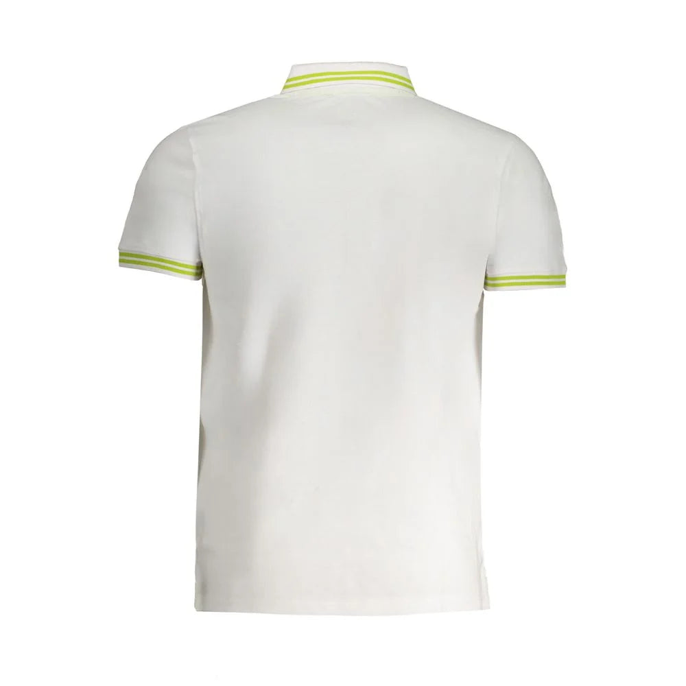 Cavalli Class White Cotton Polo Shirt - Polos