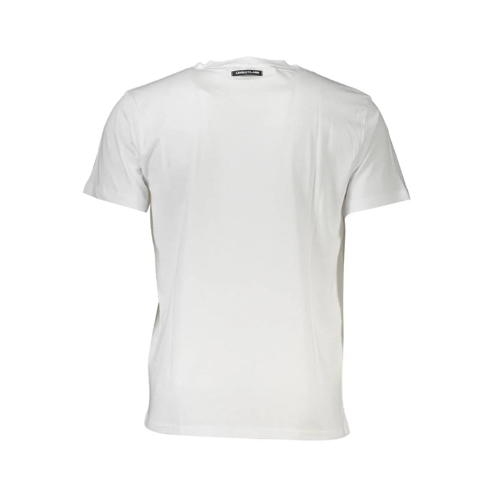 Cavalli Class White Cotton T-Shirt - L - T-Shirts
