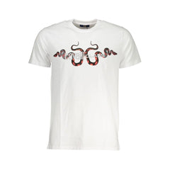 Cavalli Class White Cotton T-Shirt - T-Shirts