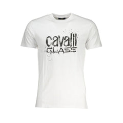 Cavalli Class White Cotton T-Shirt - T-Shirts