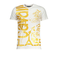 Cavalli Class White Cotton T-Shirt - XL - T-Shirts