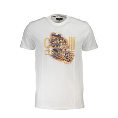 Cavalli Class White Cotton T-Shirt - XL - T-Shirts