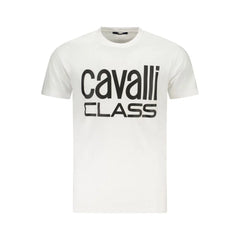 Cavalli Class White Cotton T-Shirt - XXL - T-Shirts