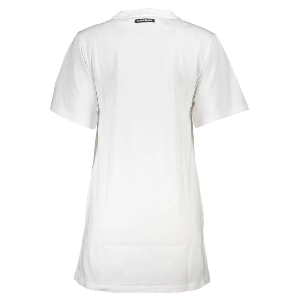 Cavalli Class White Cotton Women Dress - Dresses