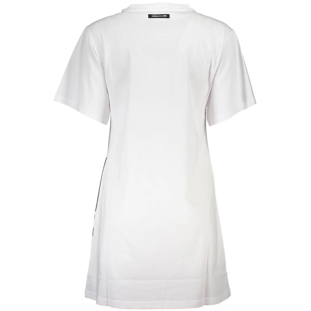 Cavalli Class White Cotton Women Dress - Dresses