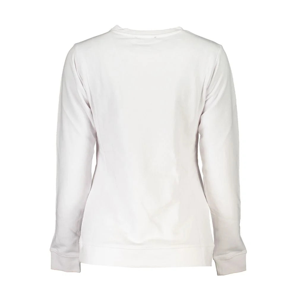 Cavalli Class White Cotton Women Sweater - XXL - Sweatshirts