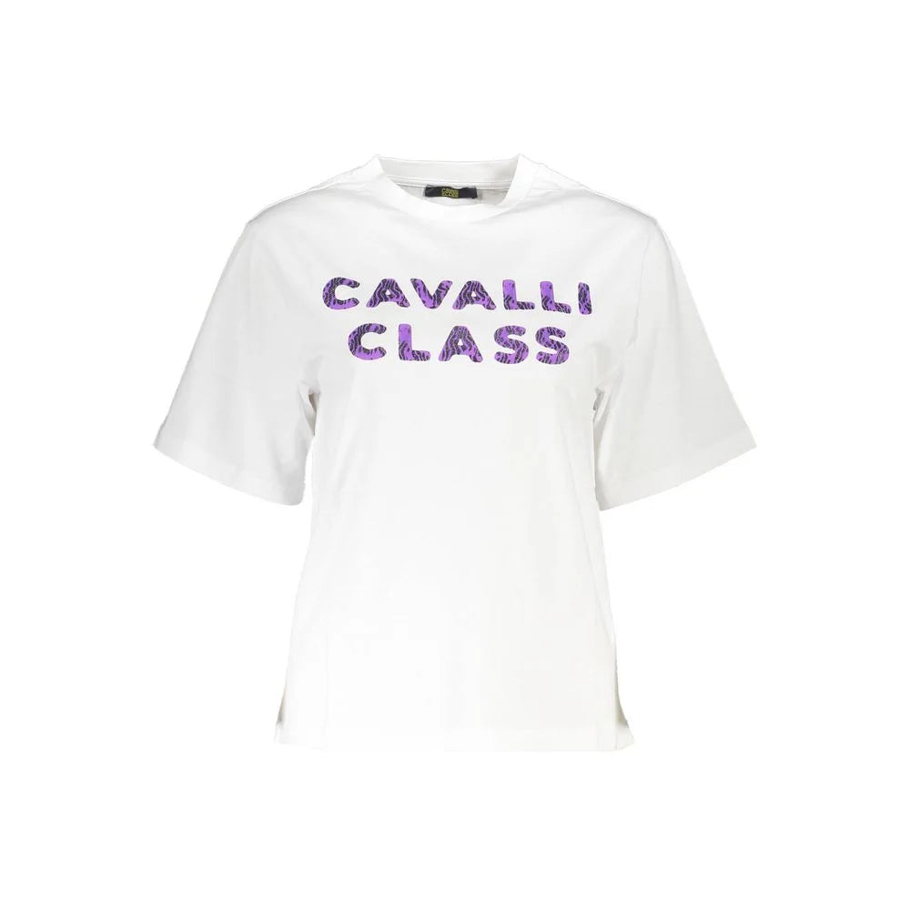 Cavalli Class White Cotton Women T-Shirt - T-Shirts