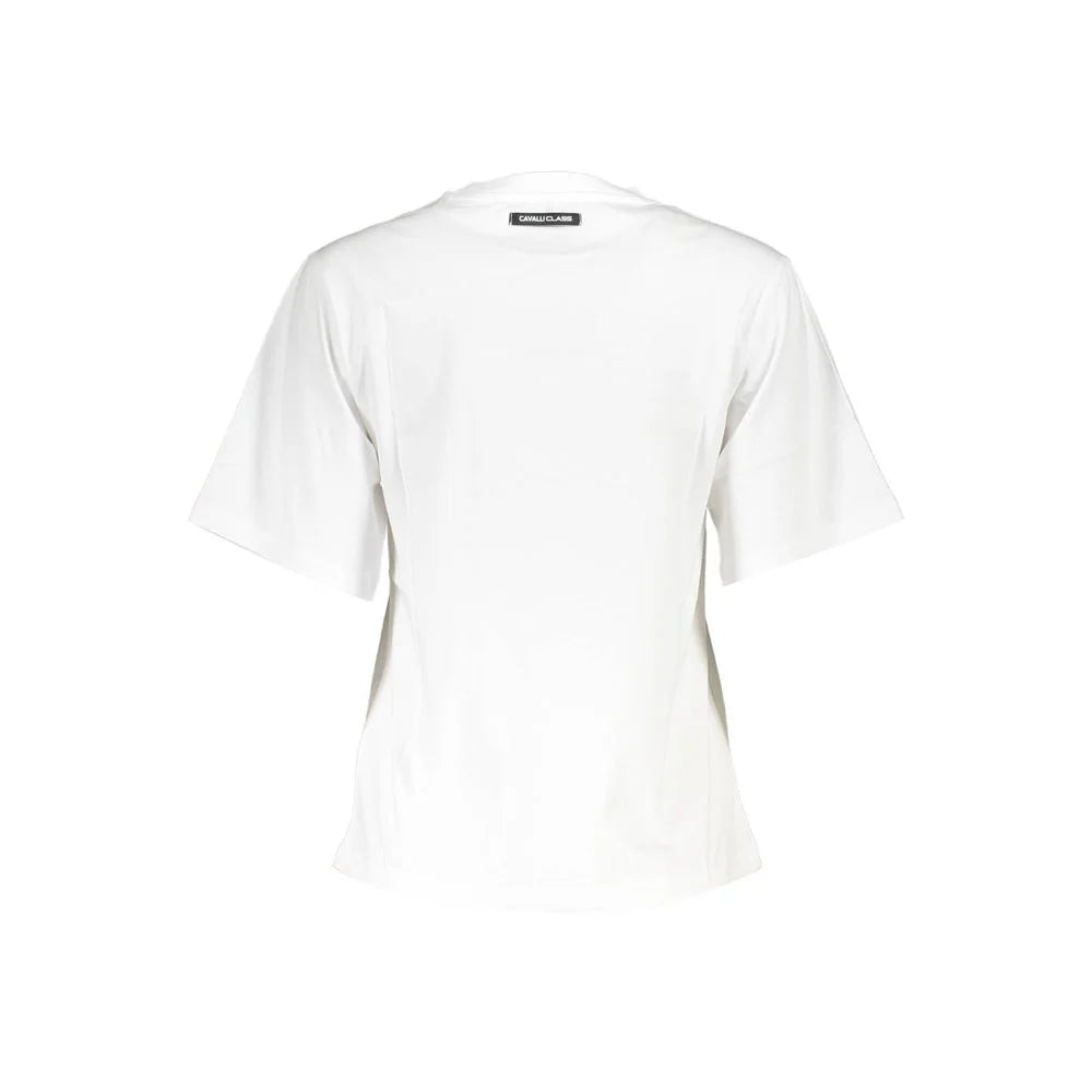 Cavalli Class White Cotton Women T-Shirt - T-Shirts
